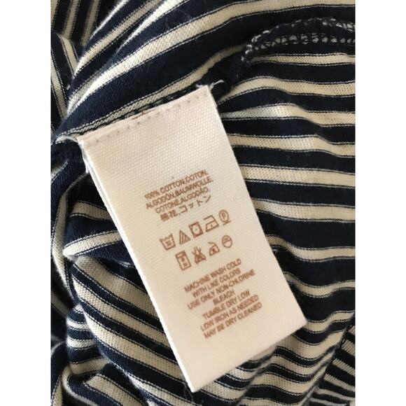 Free People Wrapped Around My Finger M Striped Knit Short Sleeve Wrap Blouse - Picture 10 of 10